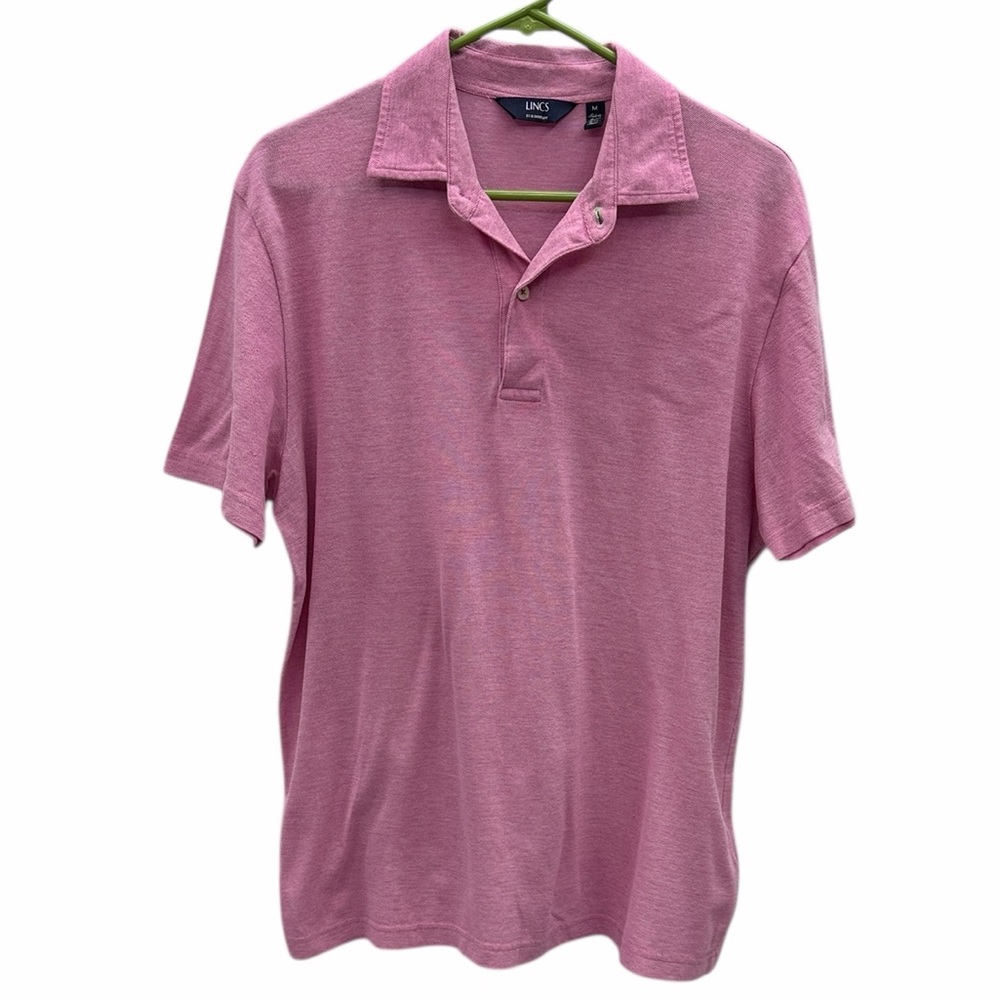 Lincs DC & Co Men's Cotton Polo Shirt in Preppy Pink And Green Medium
